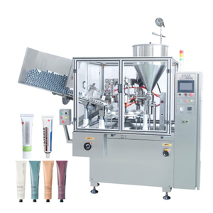 Automatische cr&egrave;me tandpasta pasta vullen sluitmachine voor zachte plastic aluminium buis